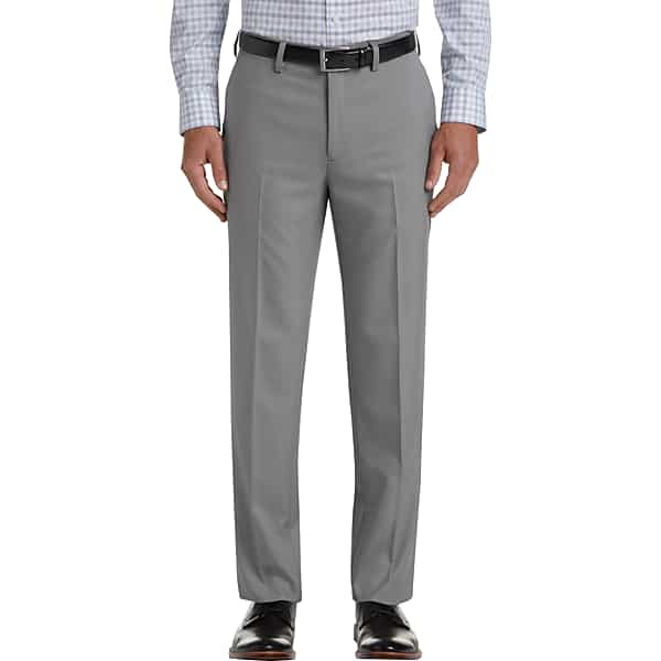 Haggar Men's Premium Comfort Gray 4-Way Stretch Slim Fit Dress Pants - Size: 34W x 32L