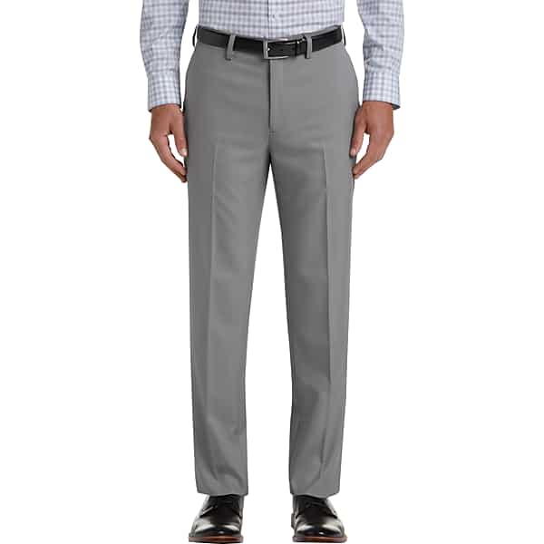 Haggar Men's Premium Comfort Gray 4-Way Stretch Slim Fit Dress Pants - Size: 32W x 30L