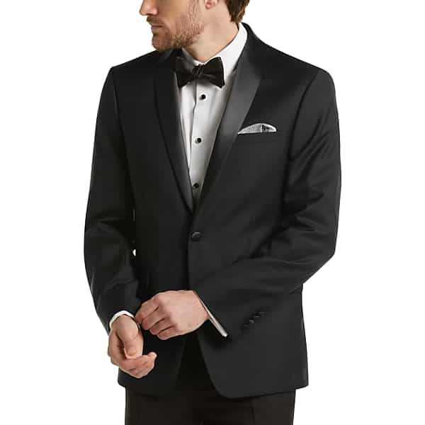 Calvin Klein Men's Slim Fit Shawl Collar Tuxedo Jacket Black - Size: 46 Long