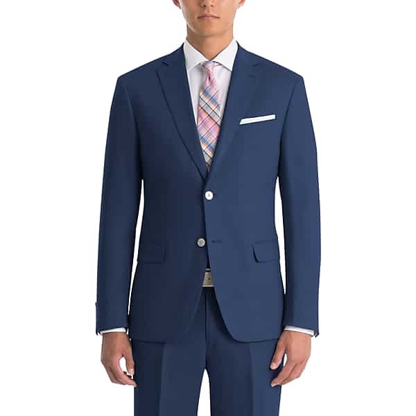 Lauren By Ralph Lauren Classic Fit Linen Men's Suit Separates Coat Navy - Size: 42 Long