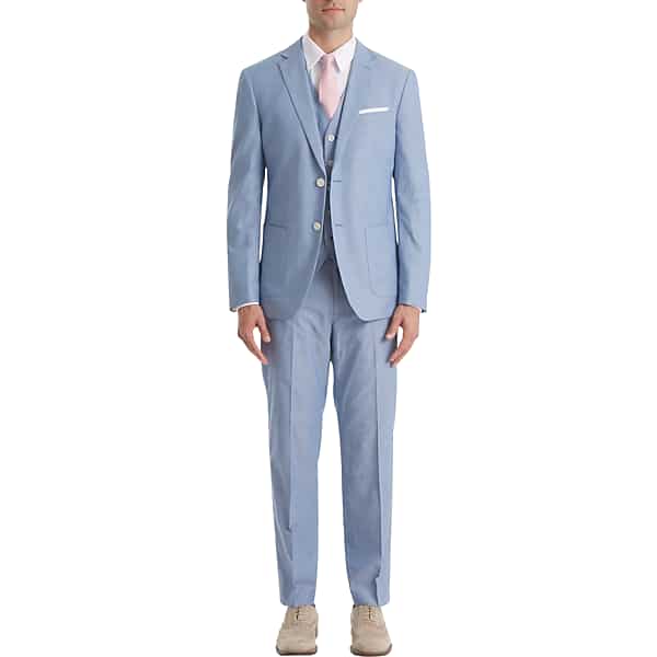 Lauren By Ralph Lauren Classic Fit Men's Suit Separates Coat Blue Chambray - Size: 44 Short