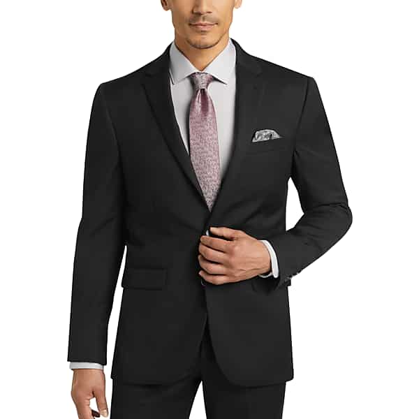 JOE Joseph Abboud Black Classic Fit Vested Men's Suit - Size: 39 Long