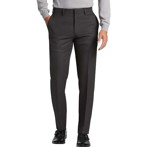 Haggar Men's Premium Comfort 4-Way Stretch Slim Fit Dress Pants Charcoal Gray - Size: 40W x 30L