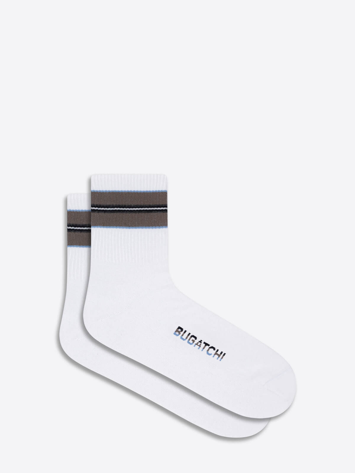 Border Stripe Athletic Socks
