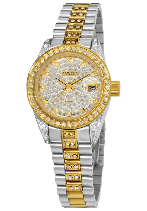 Akribos XXIV Women's Diamond Quartz Bracelet Watch