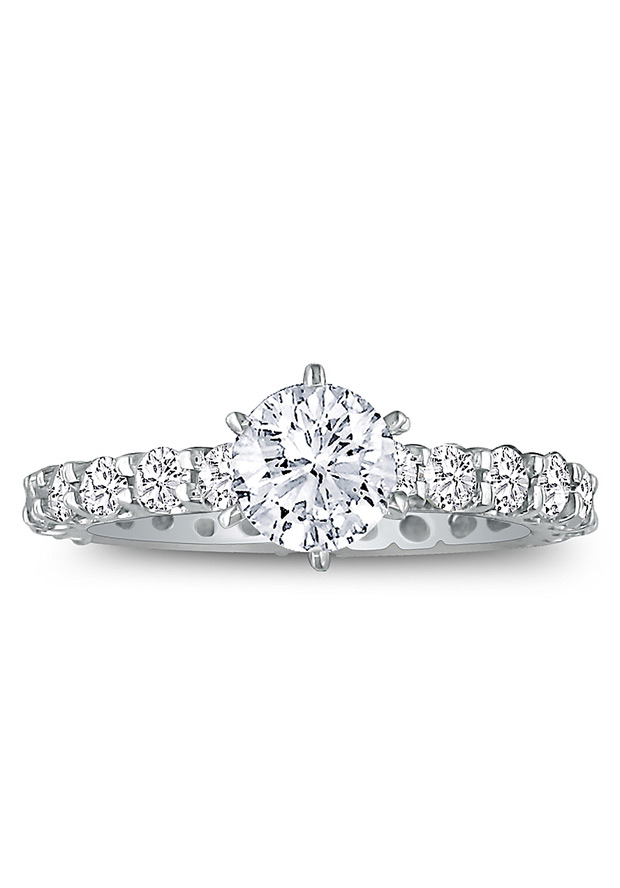 SuperJeweler 2.50 TCW Diamond White Gold Eternity Engagement Ring