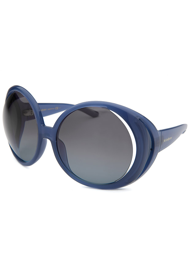Yves Saint Laurent Watches Women's Oversized Blue Sunglasses