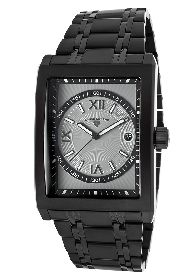 Limousine Black IP Steel Grey and Black Dial Black IP Steel Case - Swiss Legend Watch