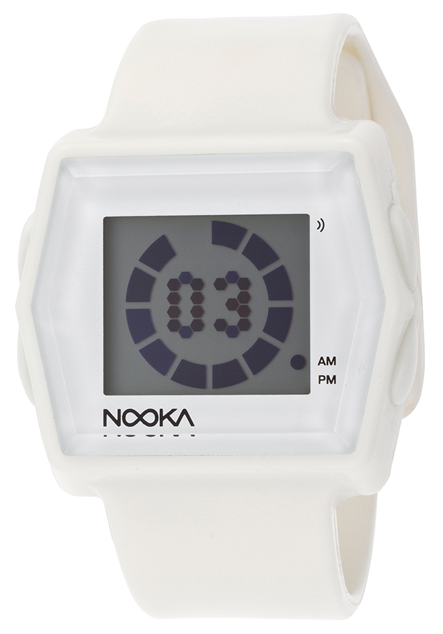 Women's Digital Multi-Function White Rubber - Nooka Watch