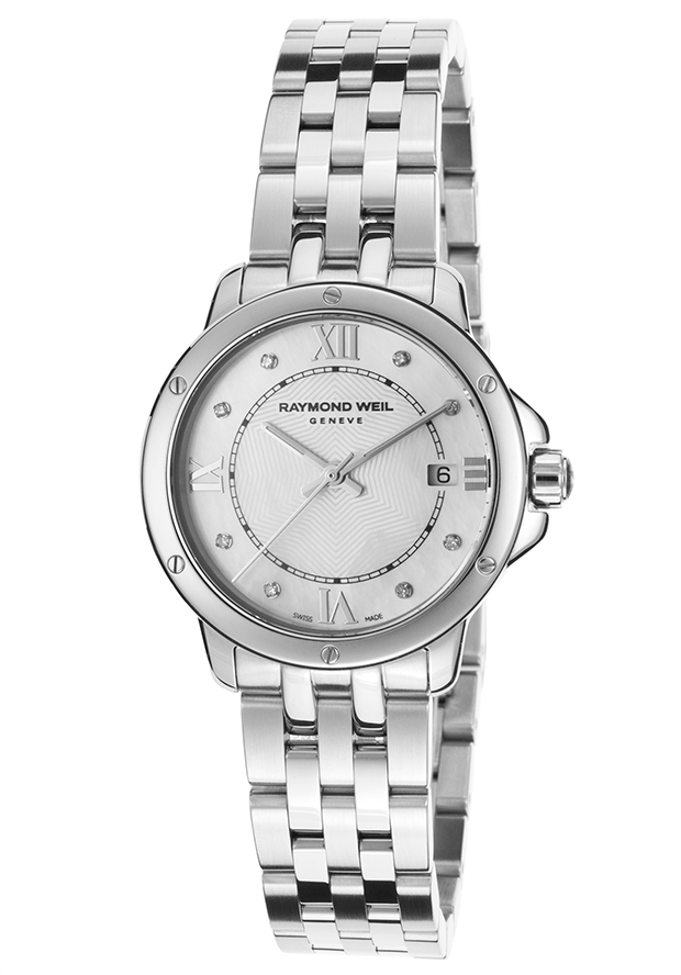 Women's Tango Stainless Steel Silver-Tone Dial Arabic Numerals Diamond Markers - Raymond Weil Watch