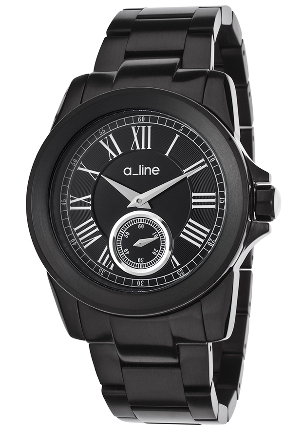 Women's Amare Black Dial Black IP Stainless Steel - a line Watch