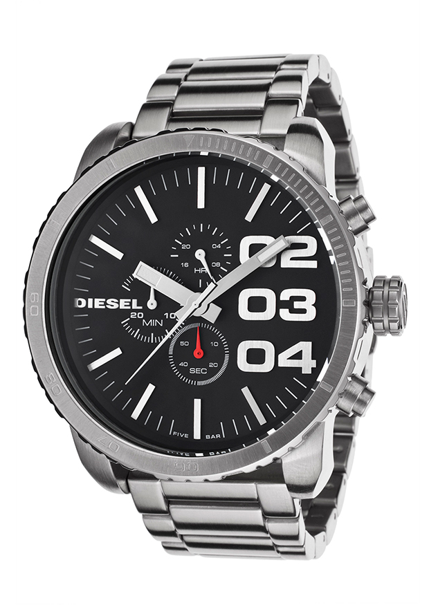 Men's Chrono Stainless Steel Black Dial - Diesel Watch