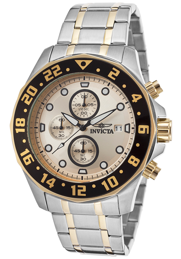 Men's Specialty Chrono Two-Tone Stainless Steel Gold-Tone Dial - Invicta Watch