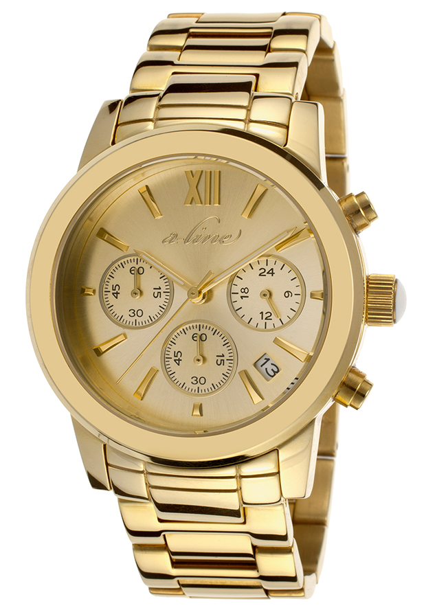 Sophi Chic Chronograph Gold-Tone Steel Gold-Tone Dial - a line Watch
