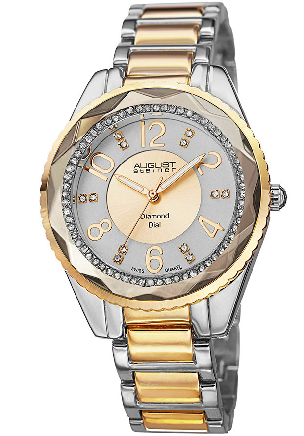Women's Two-Tone Alloy Gold-Tone Dial - August Steiner Watch