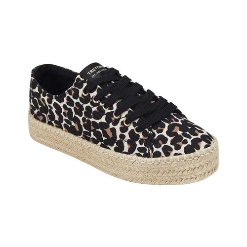Women's Tretorn Eve Espadrille Sneaker, Size: 11 M, Sand Multi Leopard Textile
