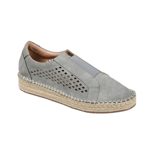 Women's Journee Collection Kandis Espadrille Sneaker, Size: 6.5 M, Grey Faux Leather