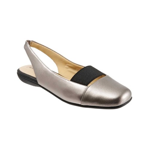 Women's Trotters Sarina Slingback, Size: 7.5 N, Pewter Leather Combo