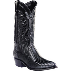 Men's Dan Post Boots Teju Lizard R Toe - Black Boots