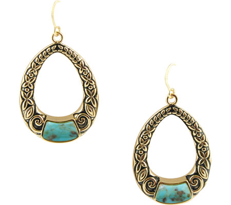 Women's Barse Genuine Turquoise Drop Earring EARR414T01B