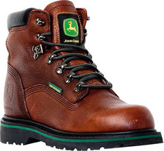 Men's John Deere Boots 6" Waterproof Lace-Ups 6283" - Dark Brown Boots
