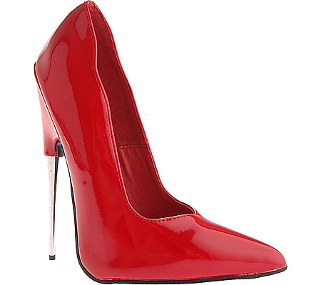 Women's Devious Scream-01 - Red Patent High Heels