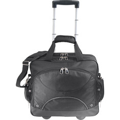 US Traveler Techno Sporty Rolling Computer Briefcase - Black Computer Cases