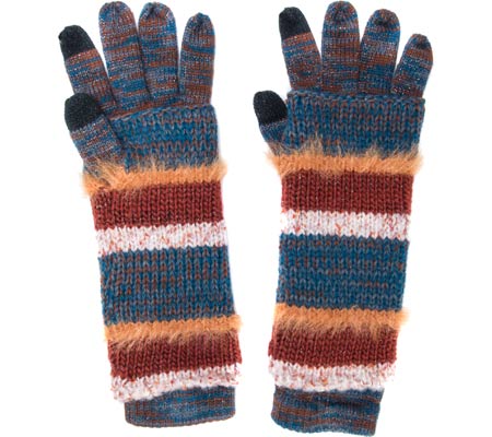 Women's MUK LUKS Striped 3-in-1 Gloves