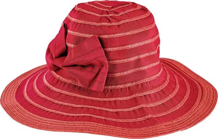 Women's San Diego Hat Company Ribbon Paperbraid Packable Bow Sunbrim Hat RBM5561