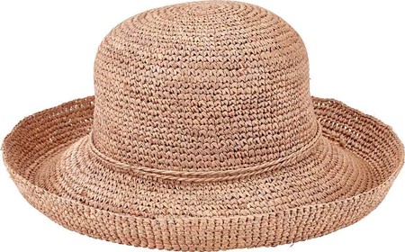 Women's San Diego Hat Company Crochet Raffia Kettle Brim Hat RHM6004