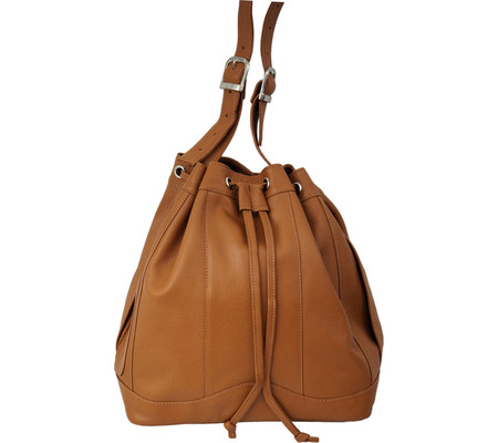 Women's Piel Leather Drawstring Bag 3116
