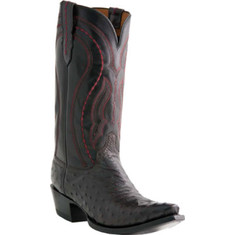 Lucchese Since 1883 - M1609. S54 (Men's) - Black Cherry Full Quill Ostrich