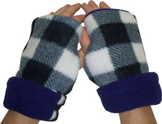 Turtle Gloves - Fingerless Gloves (Women's) - Plaid Series
