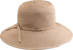 Women's San Diego Hat Company Ribbon Crusher Medium Brim RBM205 - Beige Hats