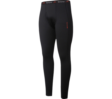Men's Terramar Ecolator Fleece Pant - Fly Front 3.0 - Black Thermal Underwear