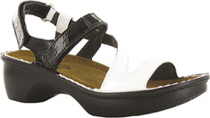 Naot - Tuscany (Women's) - Black Crinkle Patent Leather/White Patent Leather