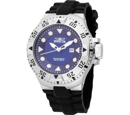 Men's Invicta 14435 Excursion Quartz 3 Hand - Black Silicone/Blue Analog Watches