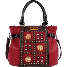 Nicole Lee - Daysha Flowery Embellish Shoulder Bag (Women's) - Red