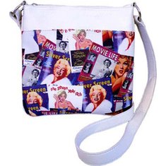 Marilyn Forever Beautiful - Collage Messenger Bag MM611 (Women's) - White