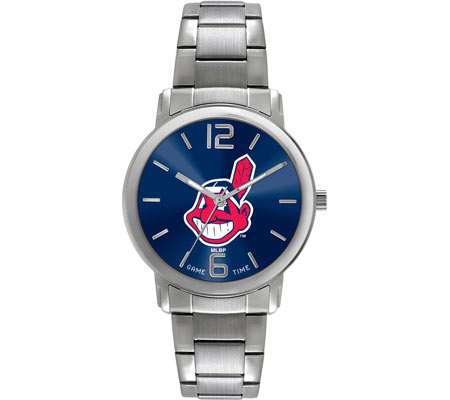Women's Game Time All Around Series MLB - Cleveland Indians Stainless Steel Watches
