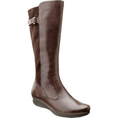 ECCO - Abelone Tall Boot (Women's) - Coffee/Coffee Leather/Textile