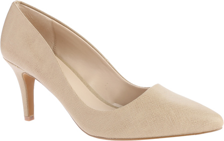Women's Charles by Charles David Vai - Nude Textured Smooth Leather High Heels