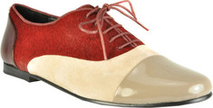 Women's Gentle Souls Edge Tie - Brick Red Calf Hair Casual Shoes