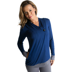 Be Up - Cozy Button Pullover (Women's) - Navy/Grey