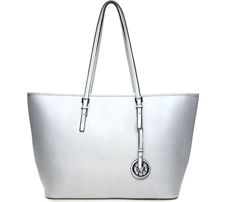 Women's SWG Brie Zip Top Tote - Silver Casual Handbags