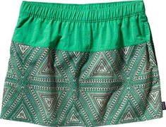 Women's Patagonia Baggies Skirt - Bermuda Nettle Green Skirts