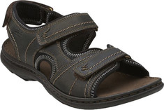 Men's Clarks Brigham Part - Dark Brown Nubuck Sandals