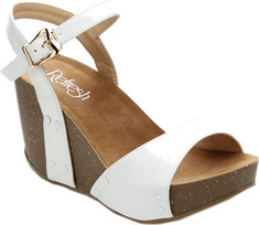 Beston - Mara-06 Ankle Strap Sandal (Women's) - White Faux Leather