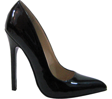 Women's Highest Heel Sky-51 Pump - Black Patent PU High Heels