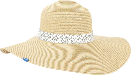 Women's Keds Pattern Band Floppy Straw Hat - Gardenia Hats